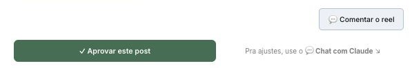 O cliente aprova o post ou comenta, direto no link